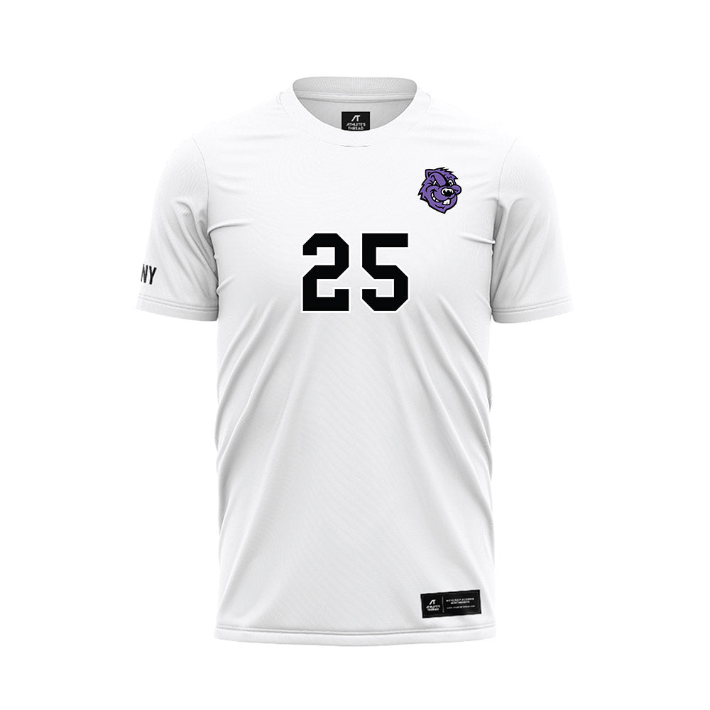 CCNY - NCAA Men's Soccer : Derek Fajardo - White Soccer Jersey-0