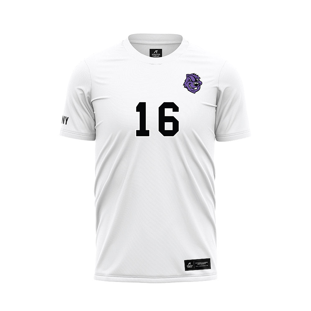 CCNY - NCAA Men's Soccer : Fausto Rodriguez - White Soccer Jersey-0