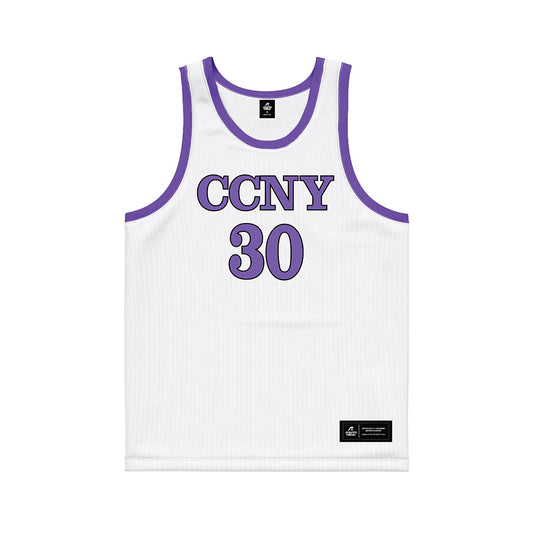 CCNY - NCAA Women's Basketball : Yazmin Loma Romero - White Basketball Jersey-0