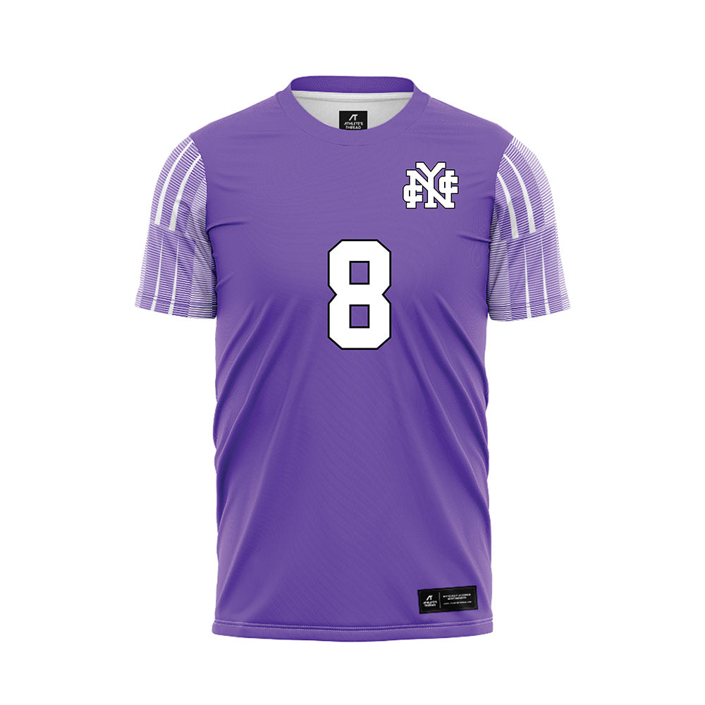 CCNY - NCAA Women's Soccer : Marjorie Placencia - Purple Soccer Jersey-0