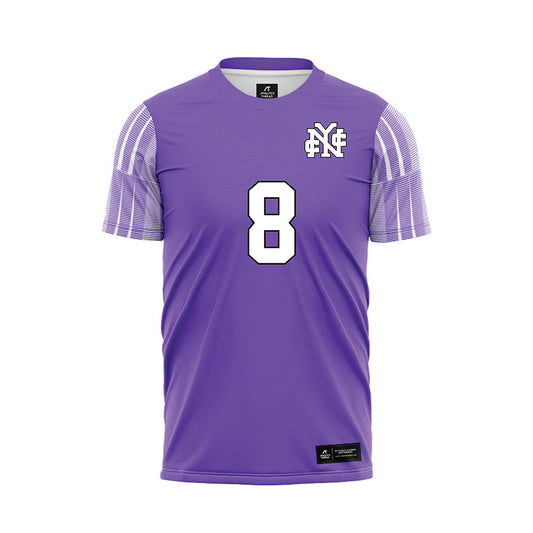 CCNY - NCAA Women's Soccer : Marjorie Placencia - Purple Soccer Jersey-0