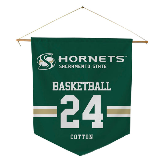 Sacramento State - NCAA Women's Basketball : Jenessa Cotton - Pennant - 18" x 21"-0