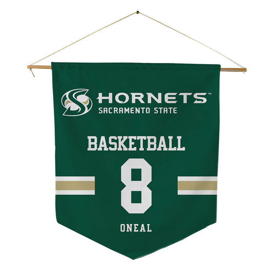 Sacramento State - NCAA Men's Basketball : Shaqir Oneal - Pennant - 18" x 21"-0