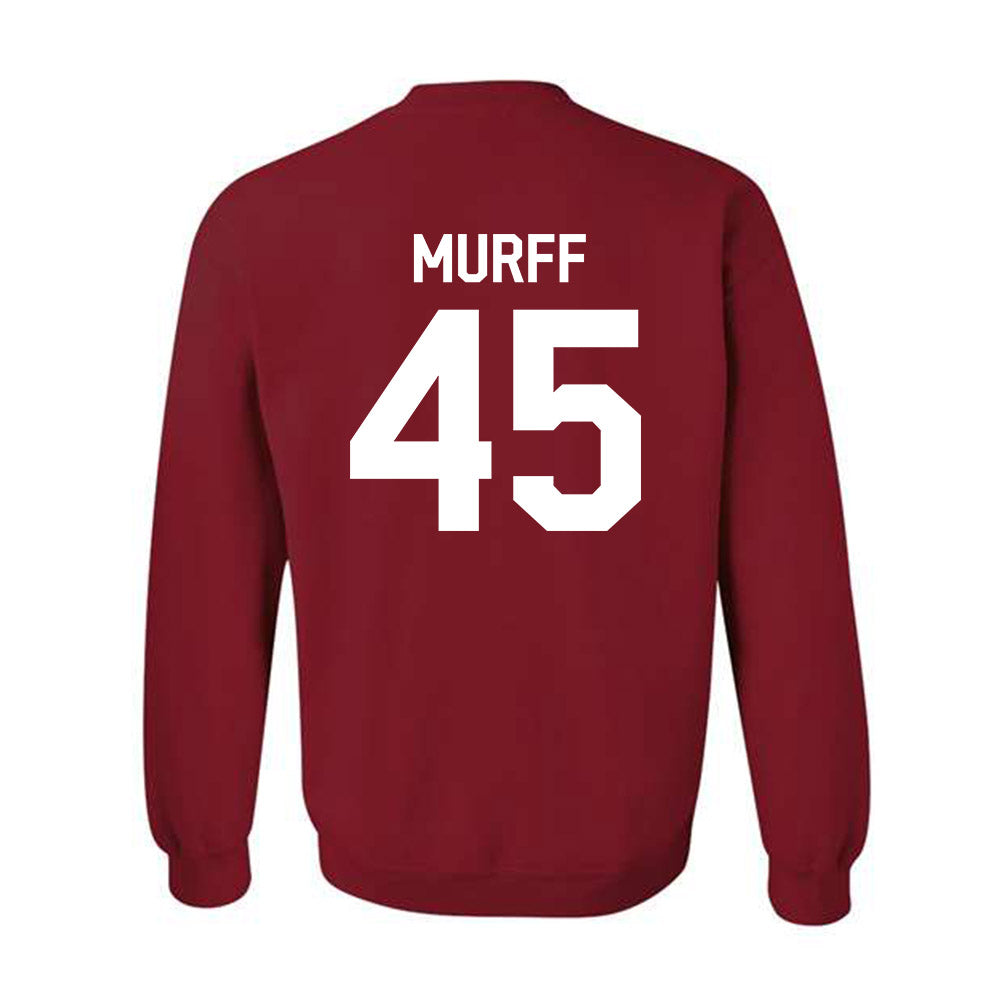 Indiana - NCAA Football : Lincoln Murff - We're In Shersey Crewneck Sweatshirt-1