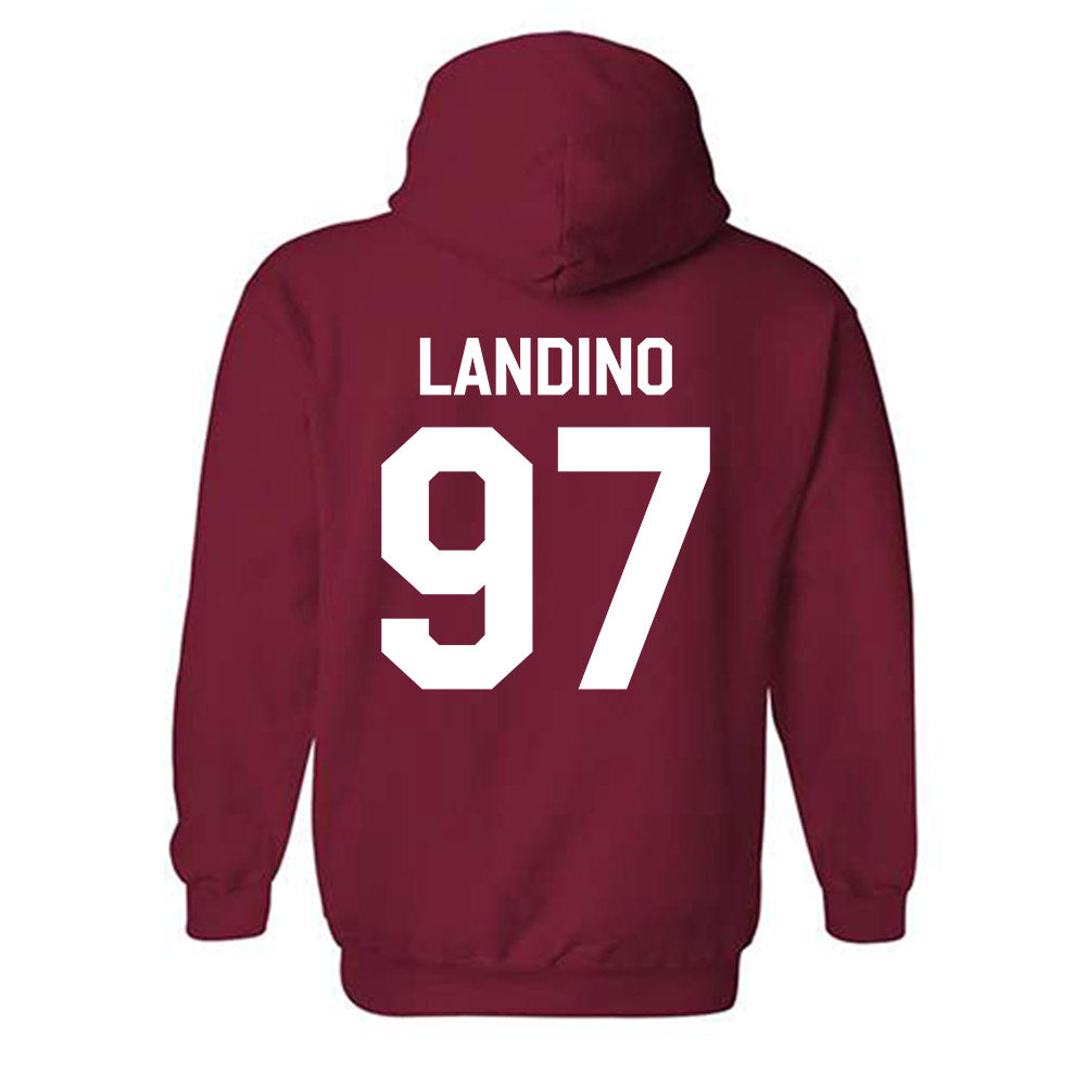 Indiana - NCAA Football : Mario Landino - We're In Shersey Hooded Sweatshirt-1