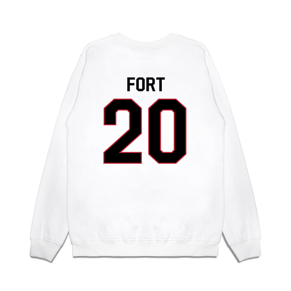 Georgia - NCAA Football : Zech Fort - We're In Premium Crewneck Sweatshirt-1