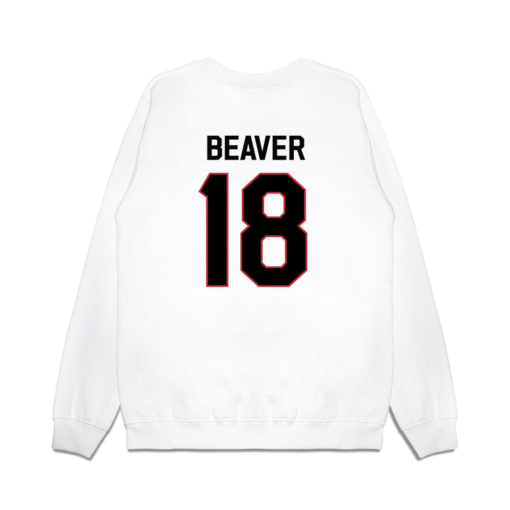 Georgia - NCAA Football : Bryson Beaver - We're In Premium Crewneck Sweatshirt-1
