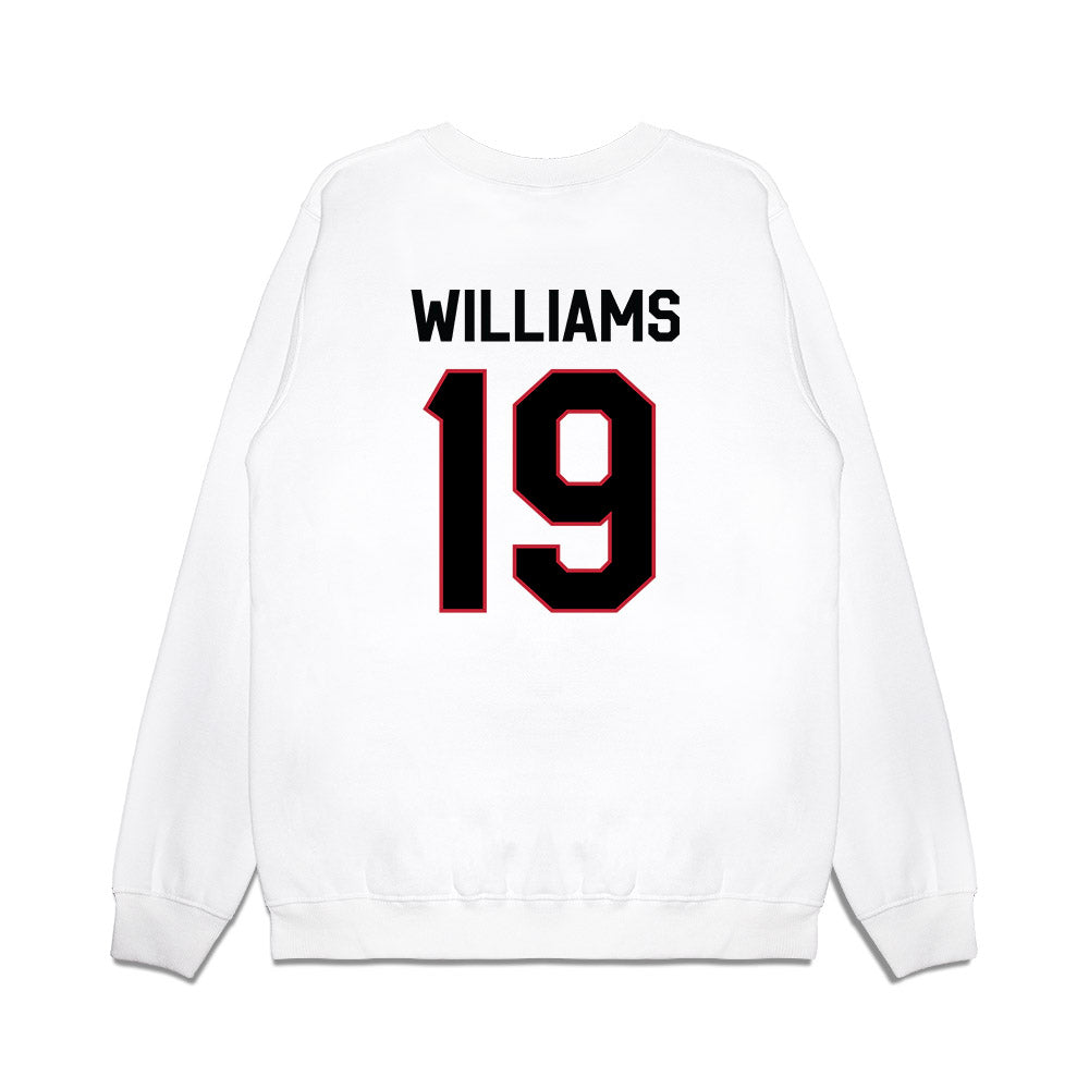 Georgia - NCAA Football : Justin Williams - We're In Premium Crewneck Sweatshirt-1