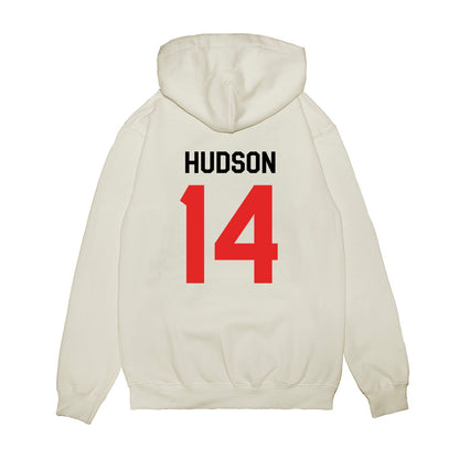 Texas Tech - NCAA Football : Micah Hudson - We're In Shersey Premium Hooded Sweatshirt-1