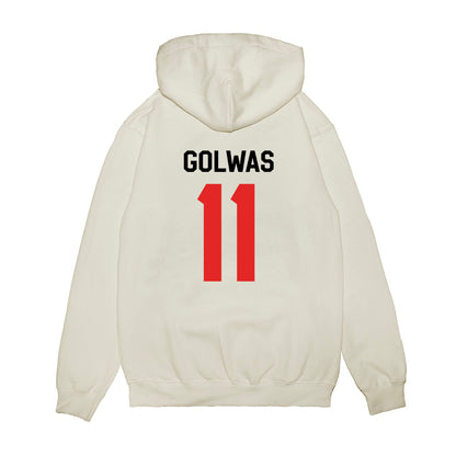 Texas Tech - NCAA Football : Brock Golwas - We're In Shersey Premium Hooded Sweatshirt-1
