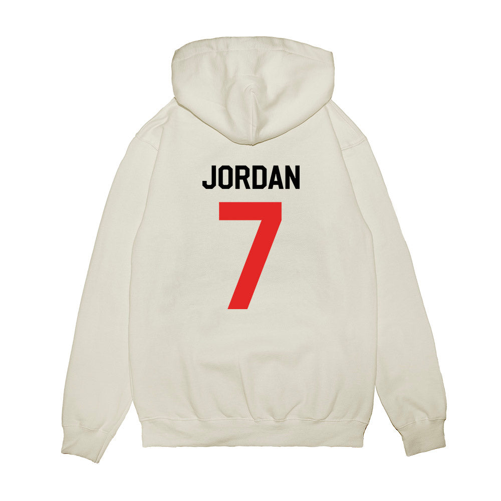 Texas Tech - NCAA Football : Brenden Jordan - We're In Shersey Premium Hooded Sweatshirt-1
