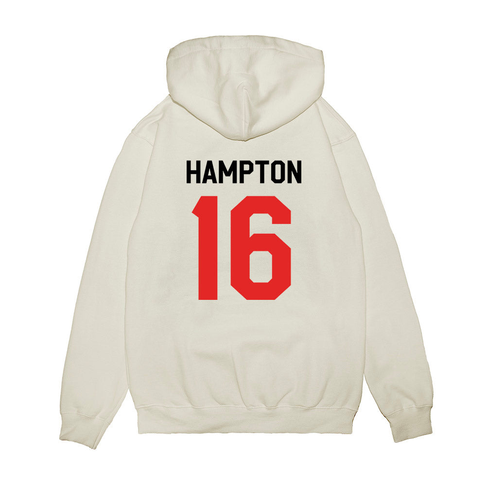Texas Tech - NCAA Football : Ashton Hampton - We're In Shersey Premium Hooded Sweatshirt-1