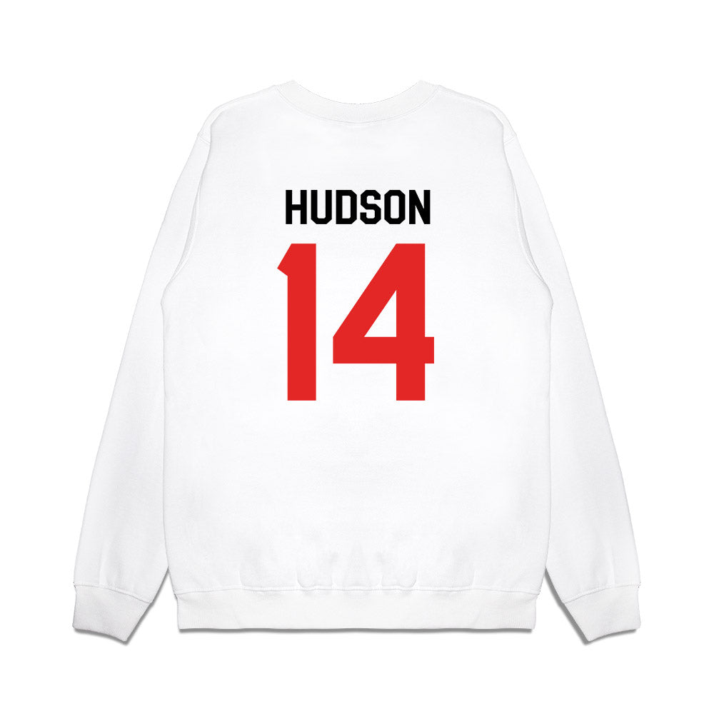 Texas Tech - NCAA Football : Micah Hudson - We're In Shersey Premium Crewneck Sweatshirt-1
