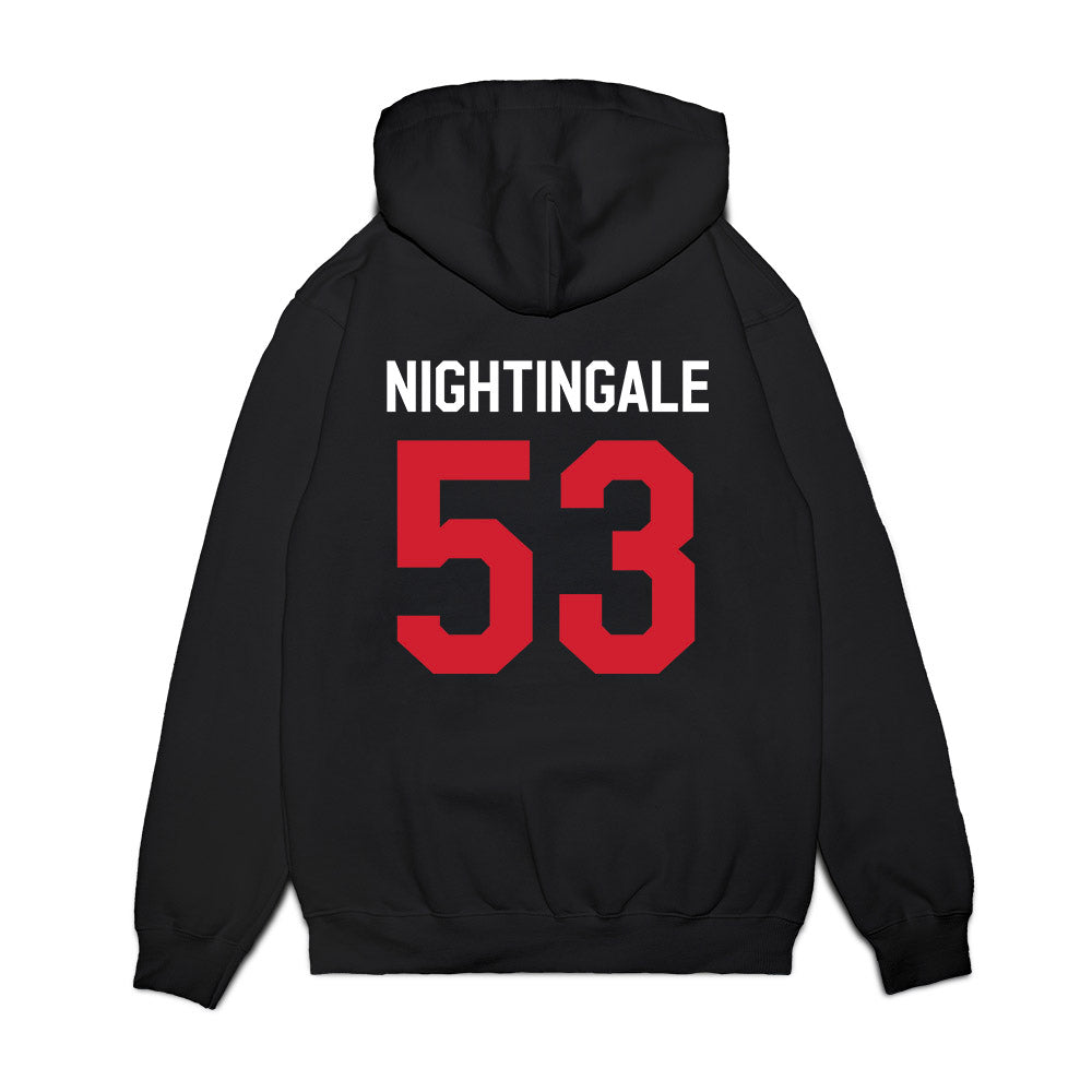 Ole Miss - NCAA Football : Trey Nightingale - We're In Premium Hooded Sweatshirt-1