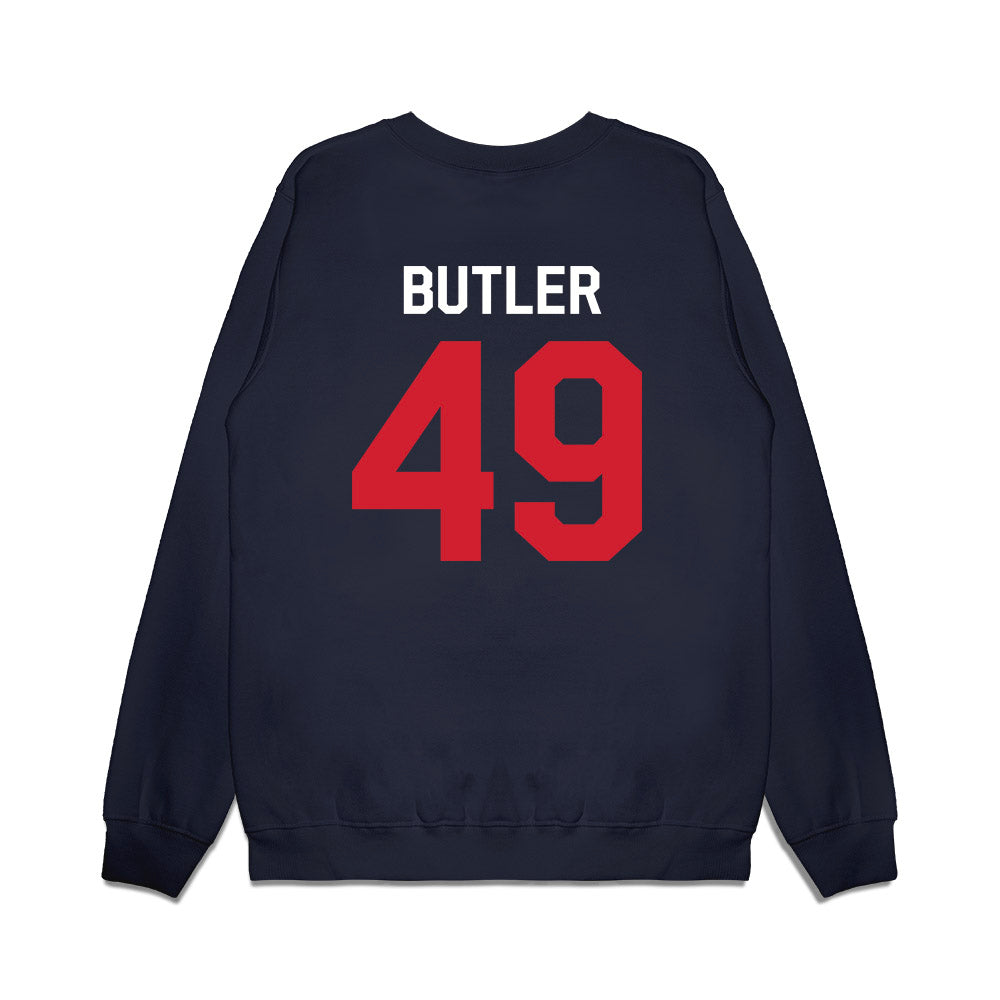 Ole Miss - NCAA Football : Tah'J Butler - We're In Premium Crewneck Sweatshirt-1