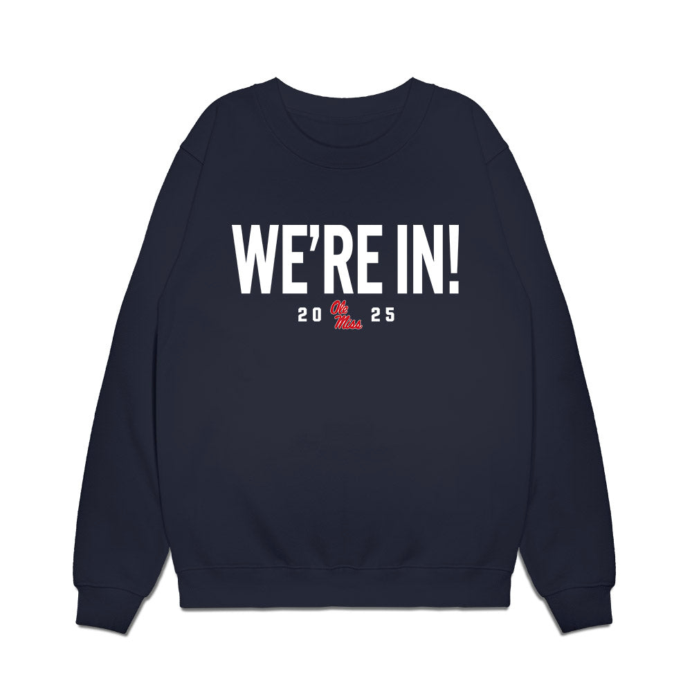 Ole Miss - NCAA Football : MJ Preston - We're In Premium Crewneck Sweatshirt-0