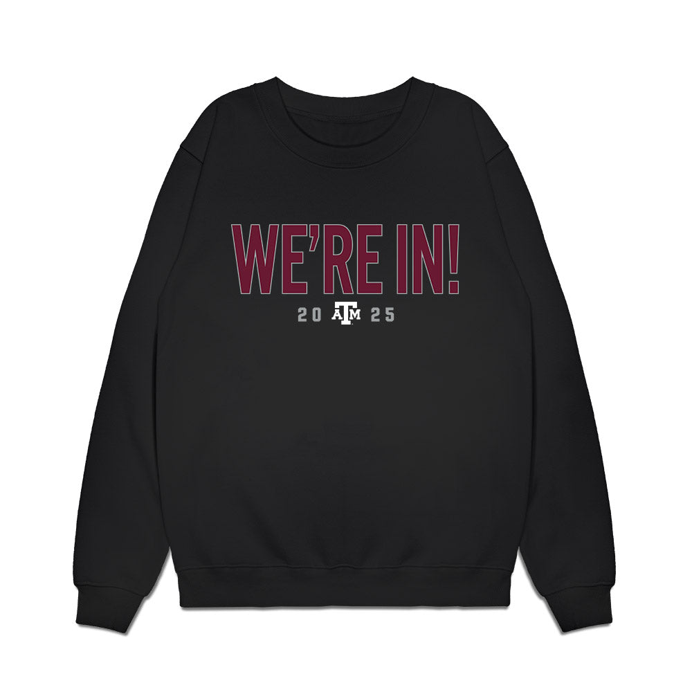 Texas A&M - NCAA Football : TK Norman - We're In Premium Crewneck Sweatshirt-0