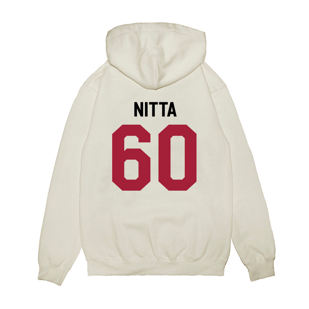 Oklahoma - NCAA Football : Caleb Nitta - We're In Premium Hooded Sweatshirt-1
