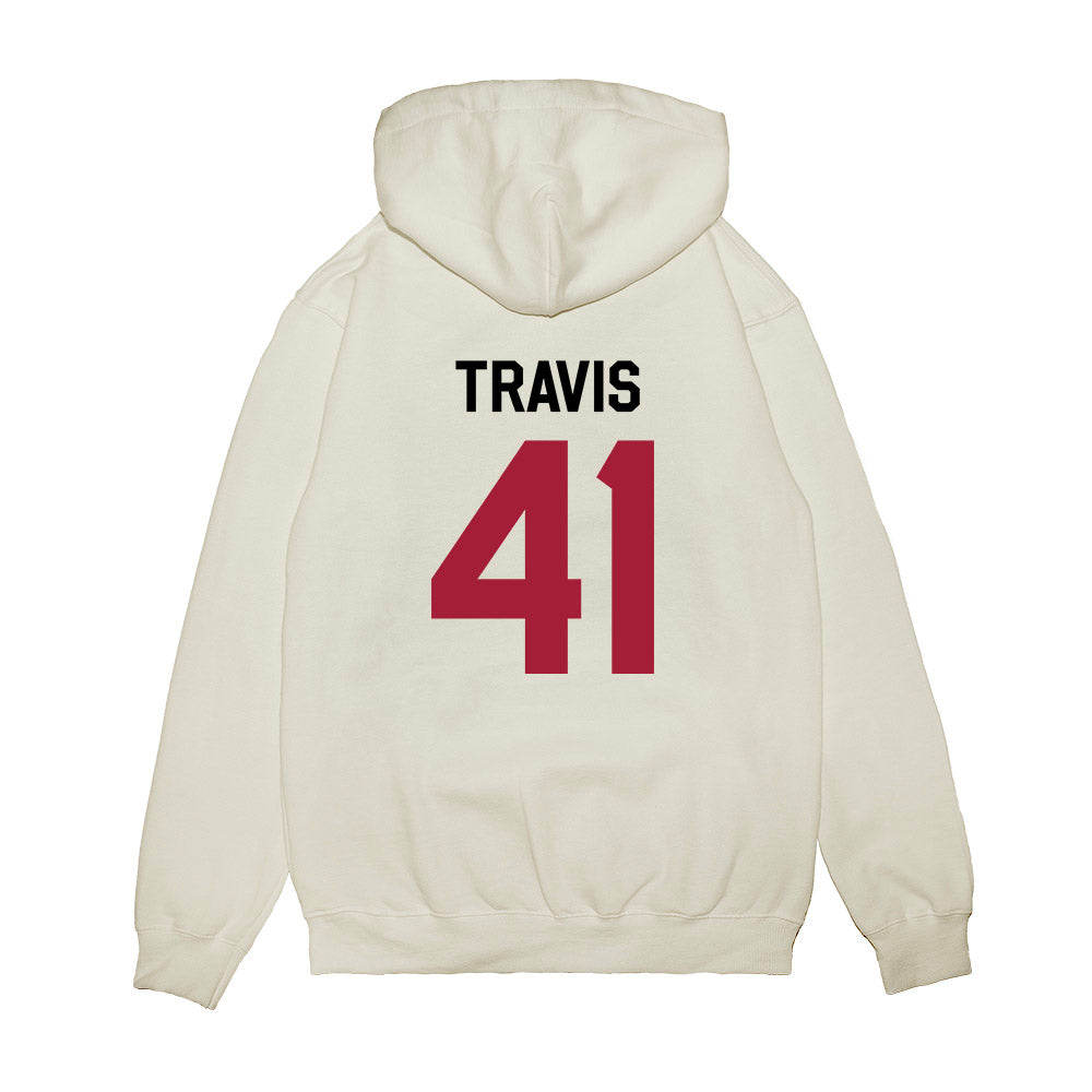Oklahoma - NCAA Football : Barrett Travis - We're In Premium Hooded Sweatshirt-1