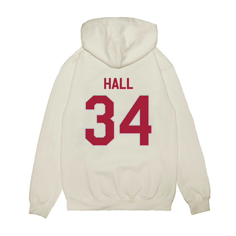 Alabama - NCAA Football : Zay Hall - We're In Premium Hooded Sweatshirt-1