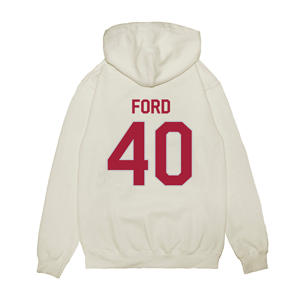 Alabama - NCAA Football : Josh Ford - We're In Premium Hooded Sweatshirt-1