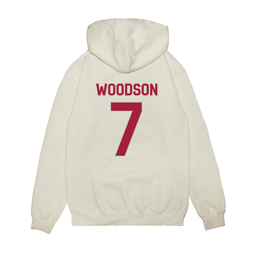 Alabama - NCAA Football : Caleb Woodson - We're In Premium Hooded Sweatshirt-1