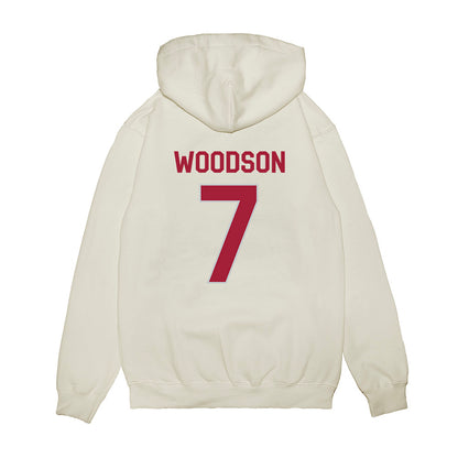 Alabama - NCAA Football : Caleb Woodson - We're In Premium Hooded Sweatshirt-1