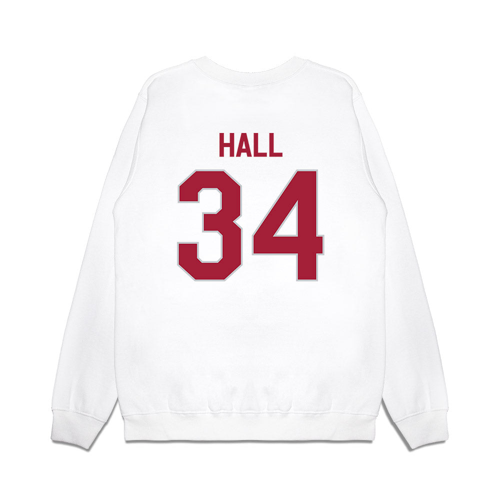 Alabama - NCAA Football : Zay Hall - We're In Premium Crewneck Sweatshirt-1