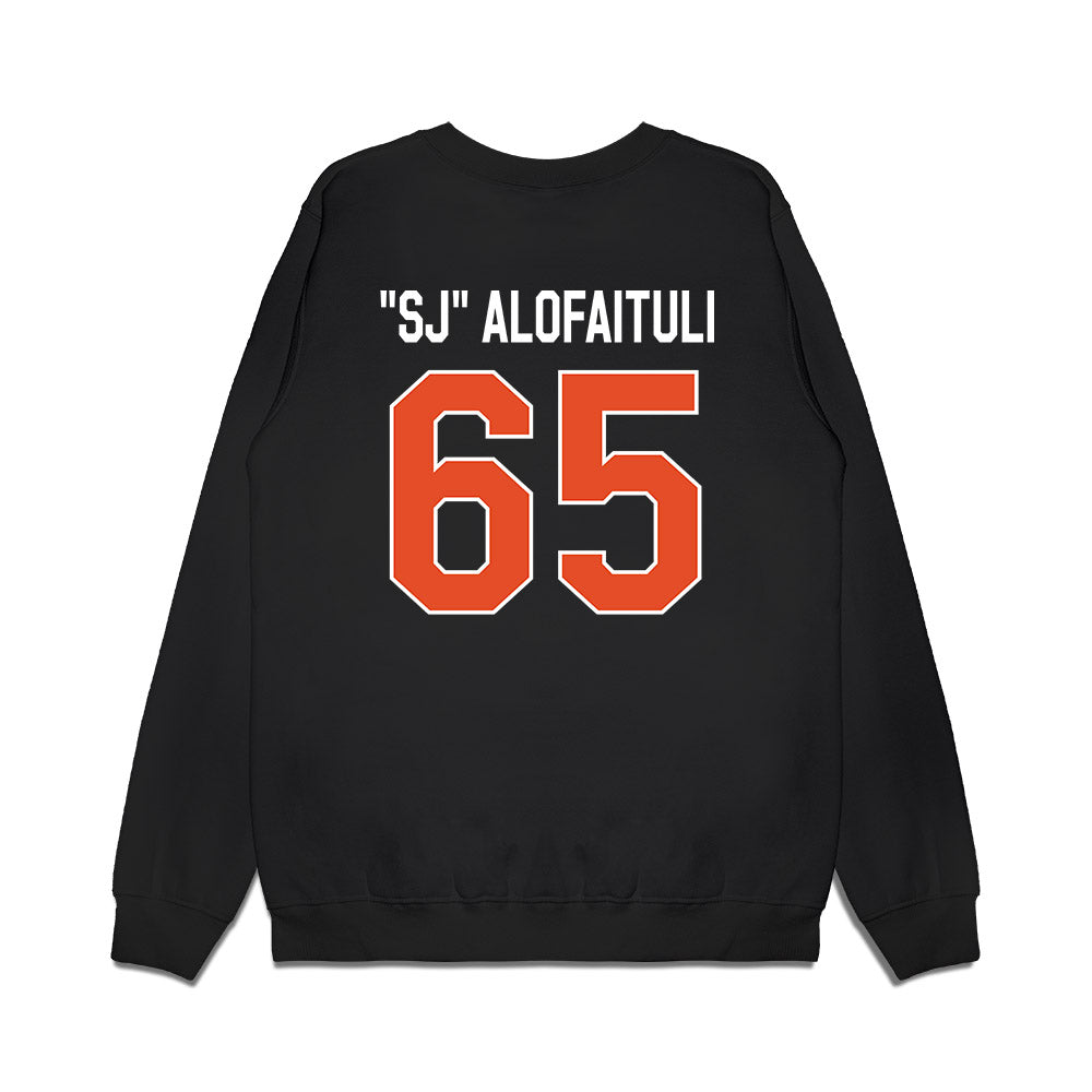 Miami - NCAA Football : Seuseu "SJ" Alofaituli - We're In Premium Crewneck Sweatshirt-1