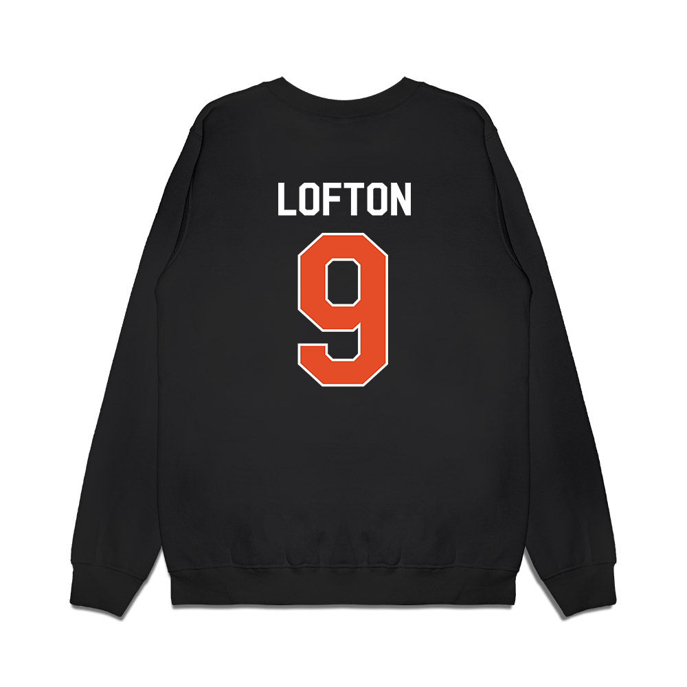Miami - NCAA Football : Elija Lofton - We're In Premium Crewneck Sweatshirt-1