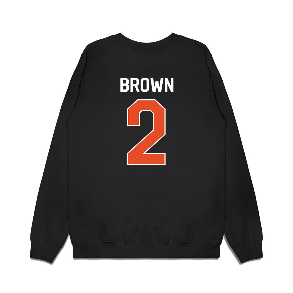 Miami - NCAA Football : Damari Brown - We're In Premium Crewneck Sweatshirt-1