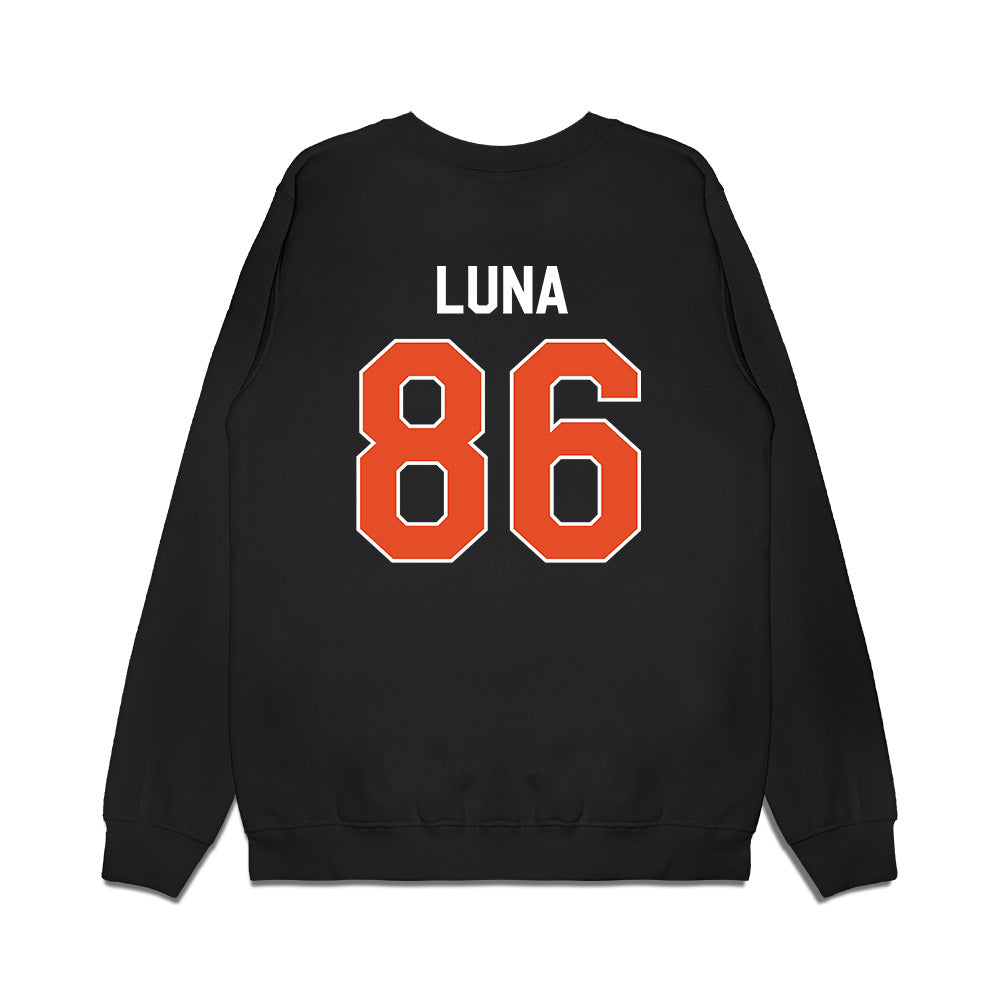 Miami - NCAA Football : Kolby Luna - We're In Premium Crewneck Sweatshirt-1