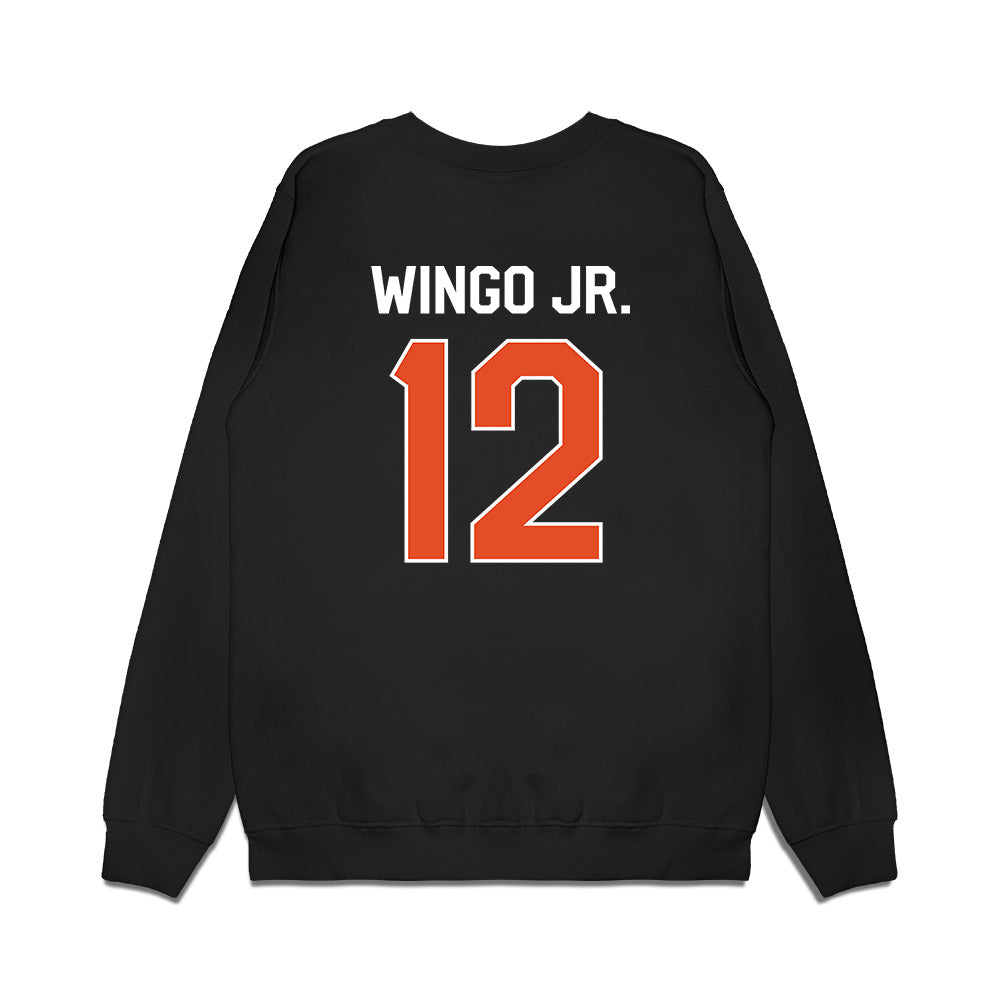 Miami - NCAA Football : Somourian Wingo Jr. - We're In Premium Crewneck Sweatshirt-1