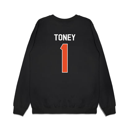 Miami - NCAA Football : Malachi Toney - We're In Premium Crewneck Sweatshirt-1