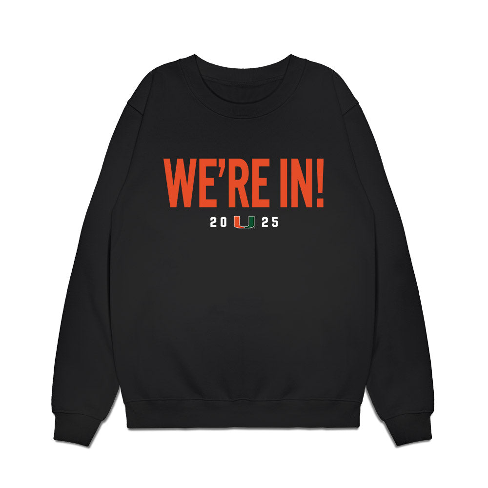 Miami - NCAA Football : Asharri Charles - We're In Premium Crewneck Sweatshirt-0