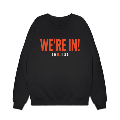 Miami - NCAA Football : Asharri Charles - We're In Premium Crewneck Sweatshirt-0