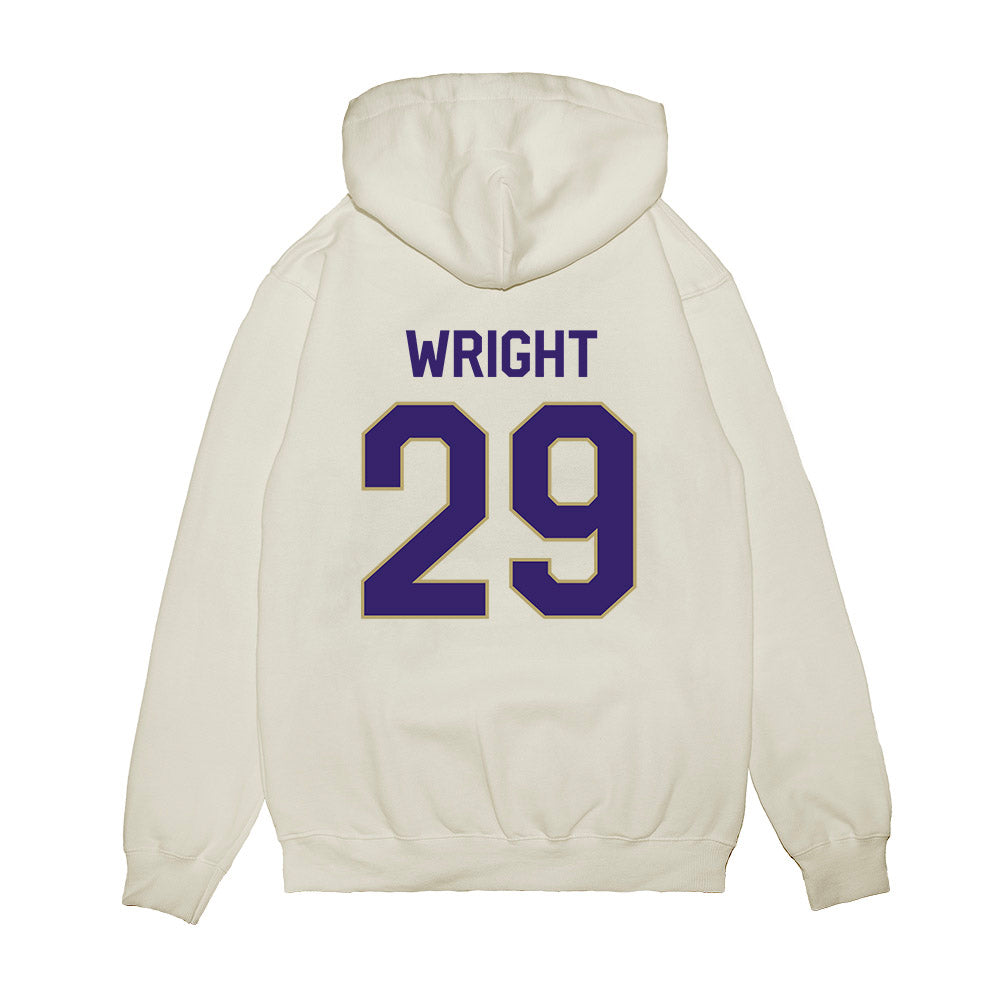 JMU - NCAA Football : KJ Wright - We're In Premium Hooded Sweatshirt-1