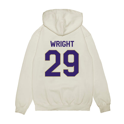 JMU - NCAA Football : KJ Wright - We're In Premium Hooded Sweatshirt-1