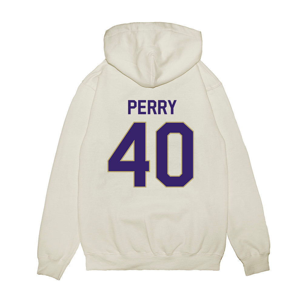 JMU - NCAA Football : Josiah Perry - We're In Premium Hooded Sweatshirt-1