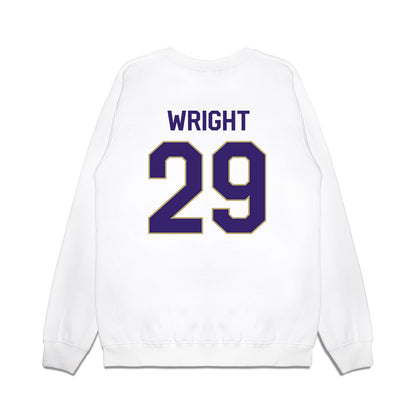 JMU - NCAA Football : KJ Wright - We're In Premium Crewneck Sweatshirt-1