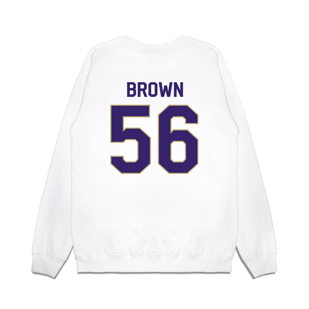 JMU - NCAA Football : Tyler Brown - We're In Premium Crewneck Sweatshirt-1