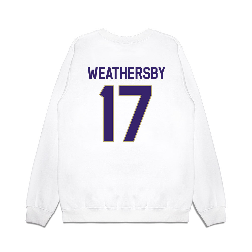 JMU - NCAA Football : Gannon Weathersby - We're In Premium Crewneck Sweatshirt-1