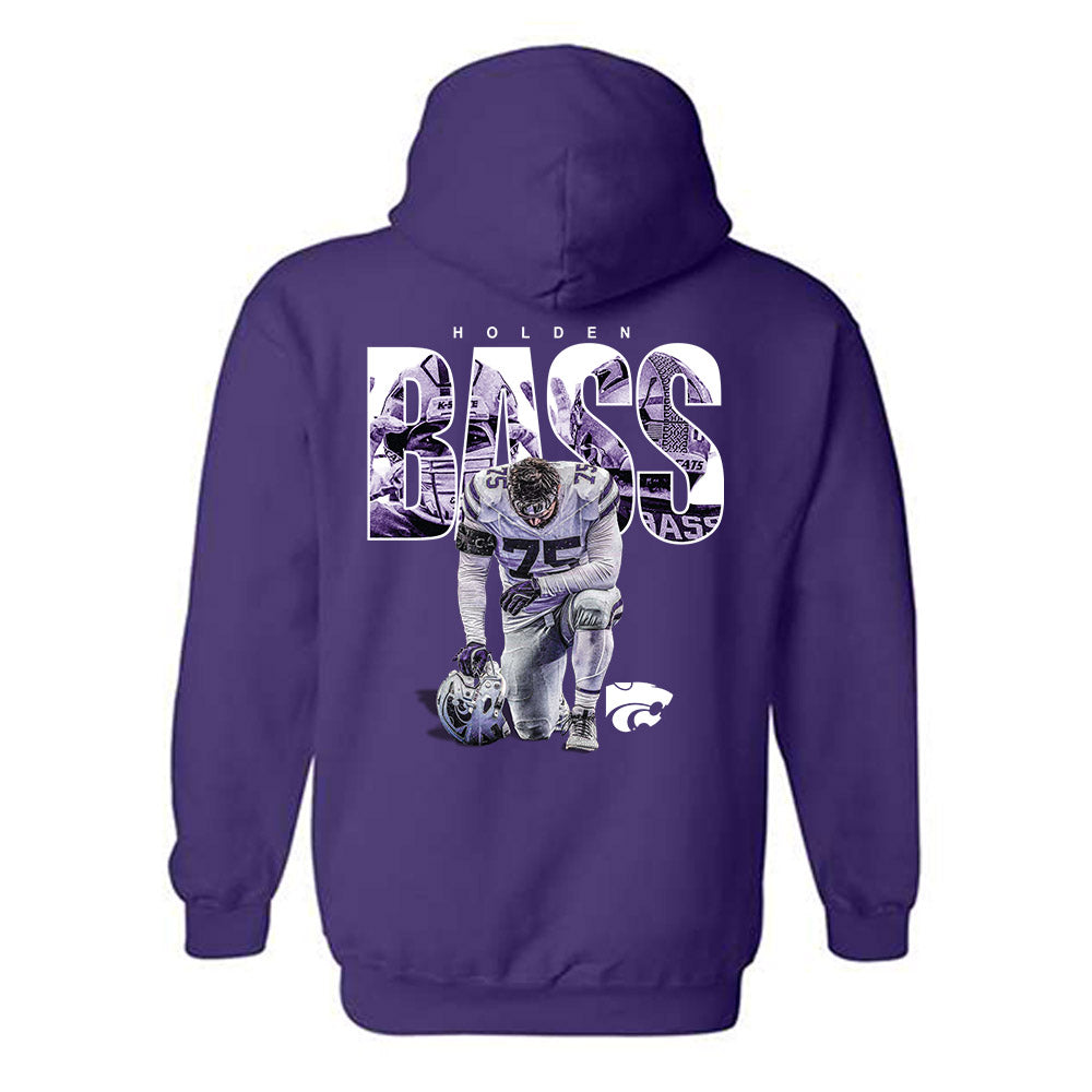 Kansas State - NCAA Football : Holden Bass - Collage Hooded Sweatshirt-1