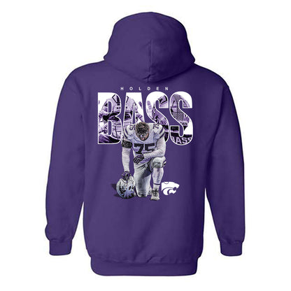 Kansas State - NCAA Football : Holden Bass - Collage Hooded Sweatshirt-1