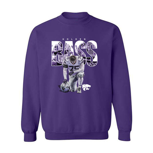 Kansas State - NCAA Football : Holden Bass - Collage Crewneck Sweatshirt-0