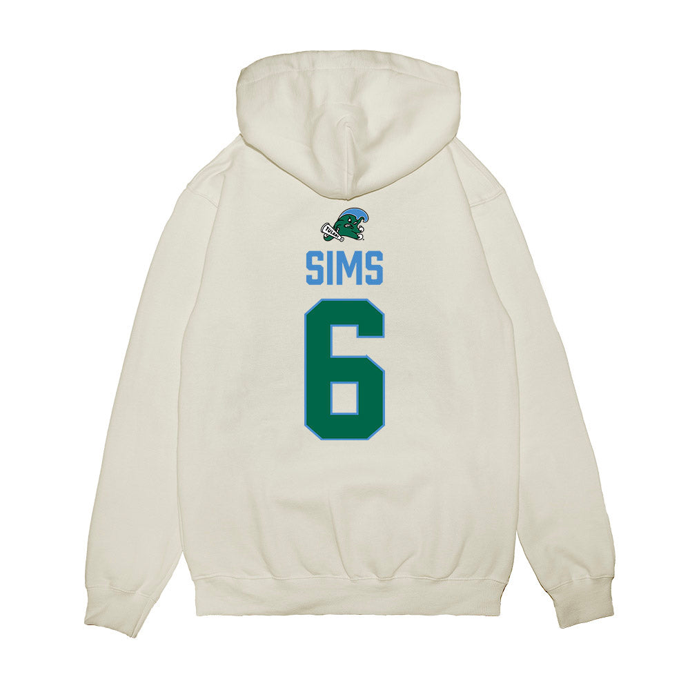 Tulane - NCAA Football : Joshua Sims - 2025 Conference Champions Premium Hooded Sweatshirt-1