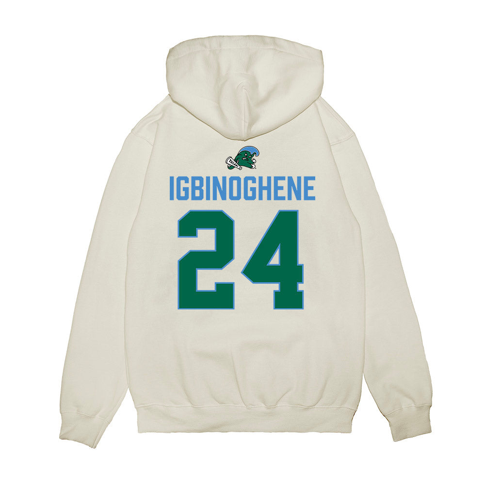 Tulane - NCAA Football : Michael Igbinoghene - 2025 Conference Champions Premium Hooded Sweatshirt-1