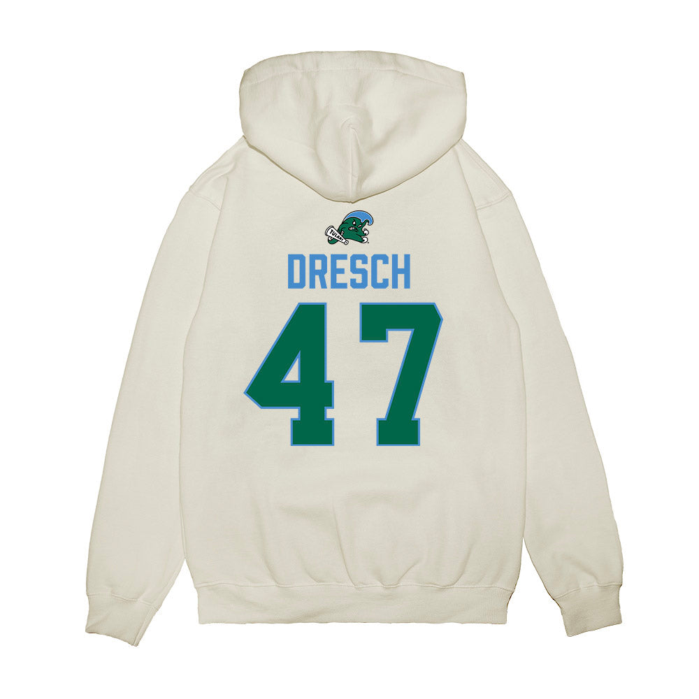 Tulane - NCAA Football : Zachary Dresch - 2025 Conference Champions Premium Hooded Sweatshirt-1