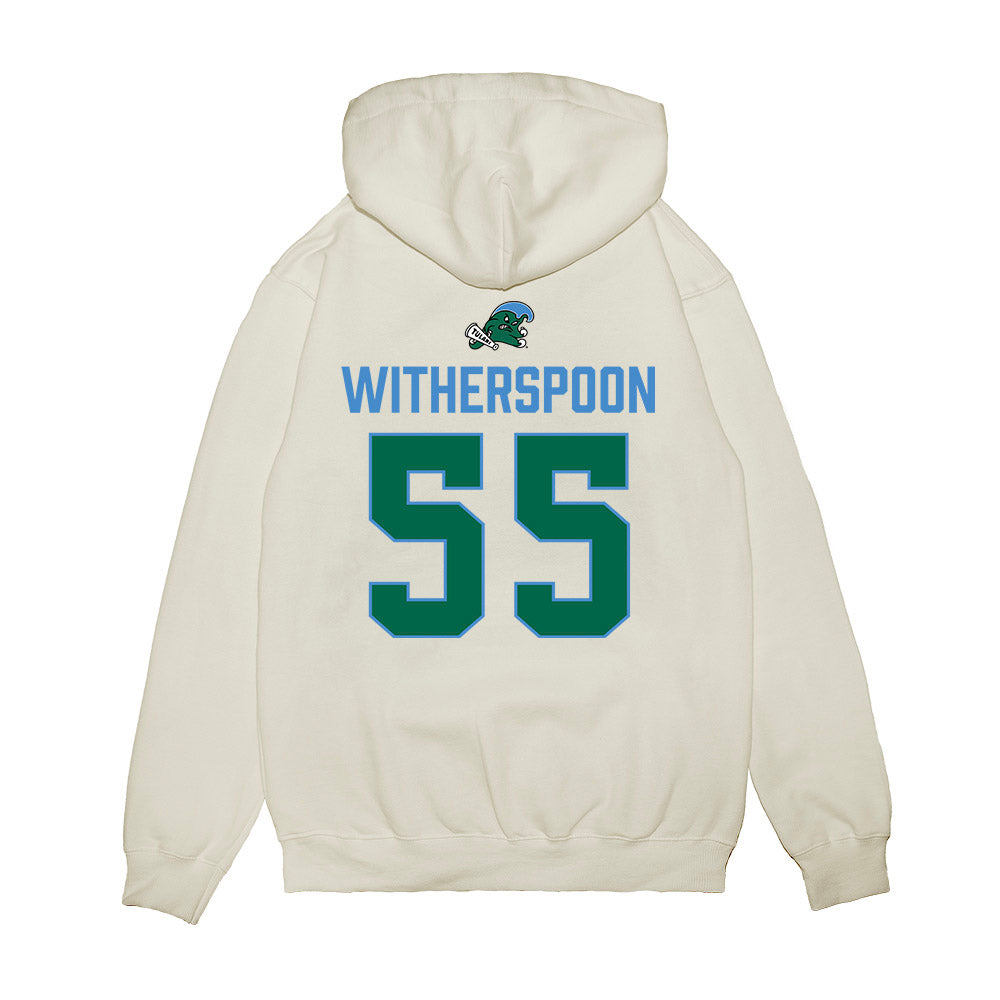 Tulane - NCAA Football : Nick Witherspoon - 2025 Conference Champions Premium Hooded Sweatshirt-1