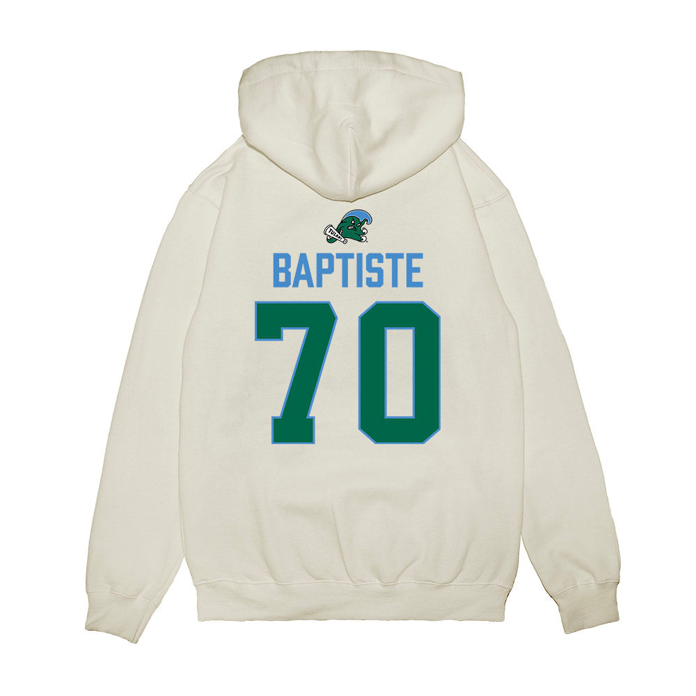 Tulane - NCAA Football : Juelz Baptiste - 2025 Conference Champions Premium Hooded Sweatshirt-1